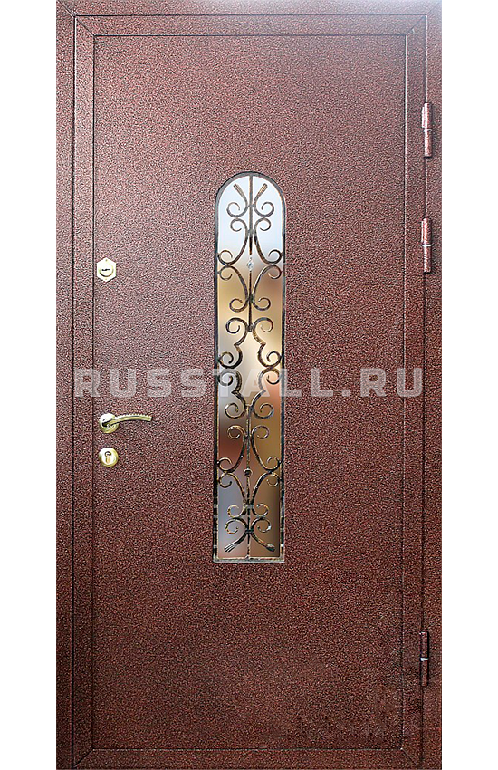 Входная дверь для дачи со стеклом RS43