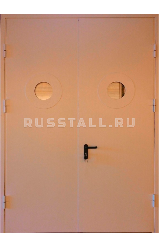 Железная входная дверь со стеклом RS124