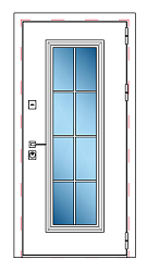 Металлическая входная дверь с металлофиленкой в коттедж RS-112 - Изображение